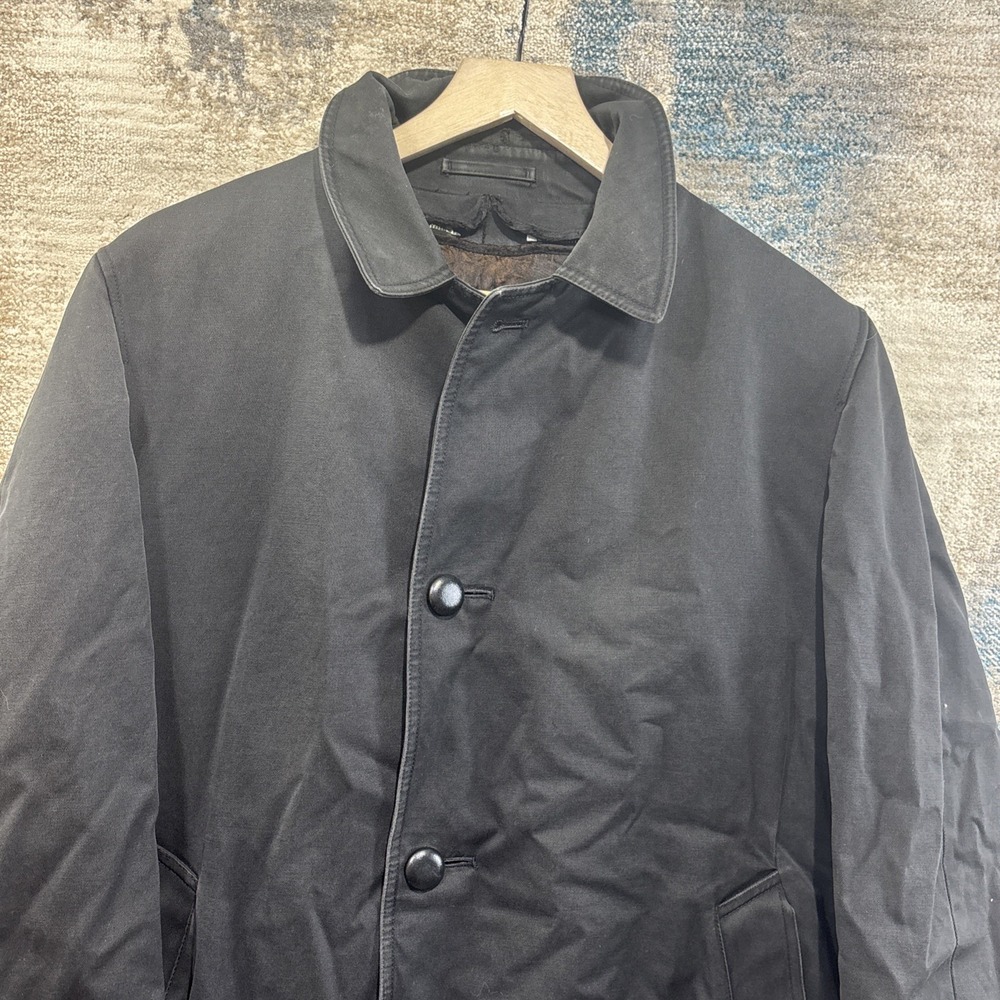 Vintage Aquascutum Aqua 5 Raincoat Black Cotton Plaid Lined England M L